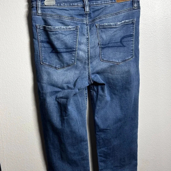 American Eagle Women Super Hi-rise Jegging Jeans Super Stretch Blue Size 6 R - Picture 9 of 13